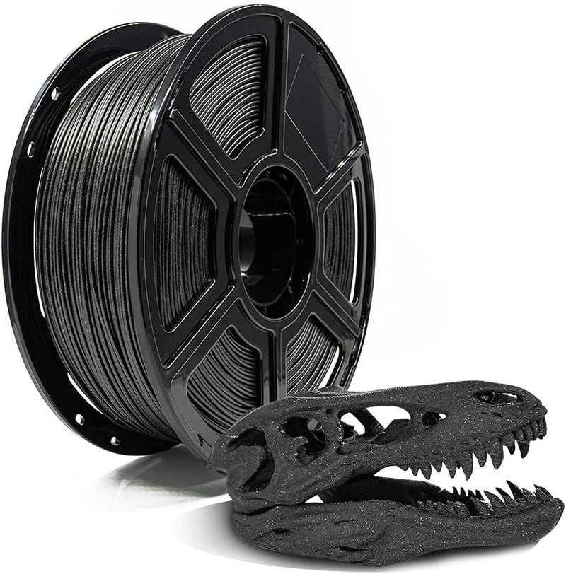 FLASHFORGE PLA Filament 1.75mm Galaxy Matte Black, 3D Printer Filament with Silver Glitter 1kg (2.2lbs) Spool, Dimensional Accuracy +/- 0.02mm, Shimmering 3D Printing Filament for Unique Finish - Image 1